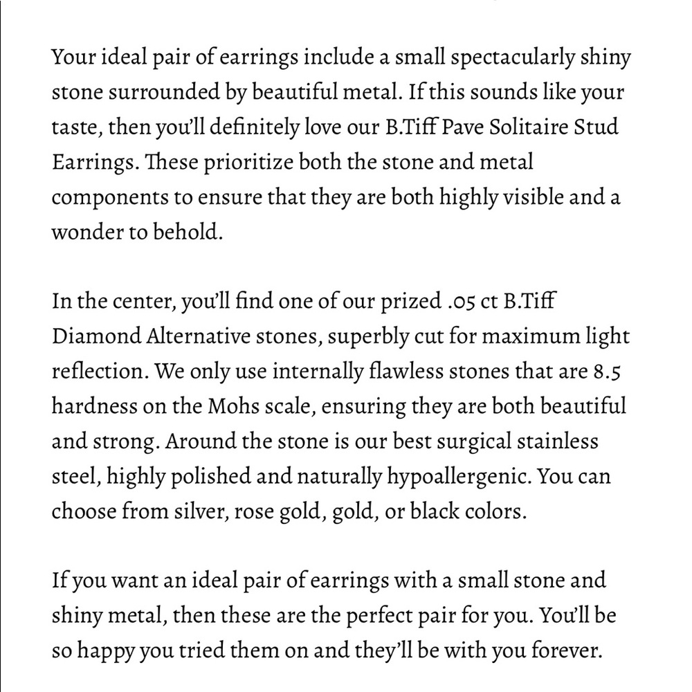 B Tiff solitaire earrings - NWT ❤️ - Picture 4 of 5